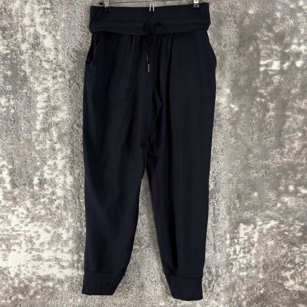 SEAA Size L Athletics Stretch Casual Minimalist Jogger Leggings Pants Black